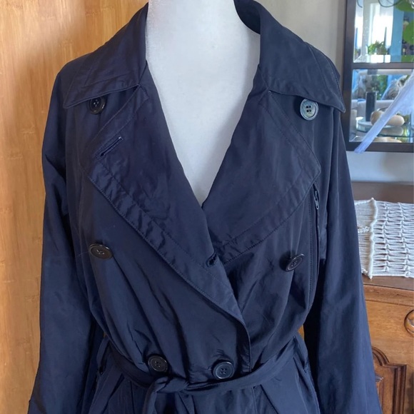 SANYO New York Blue Navy Trenchcoat - Picture 4 of 13